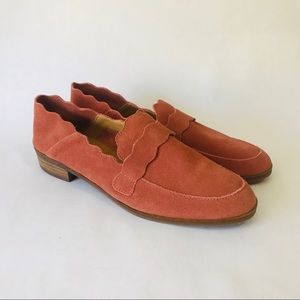 NWOB Lucky Brand Pink Suede Loafers